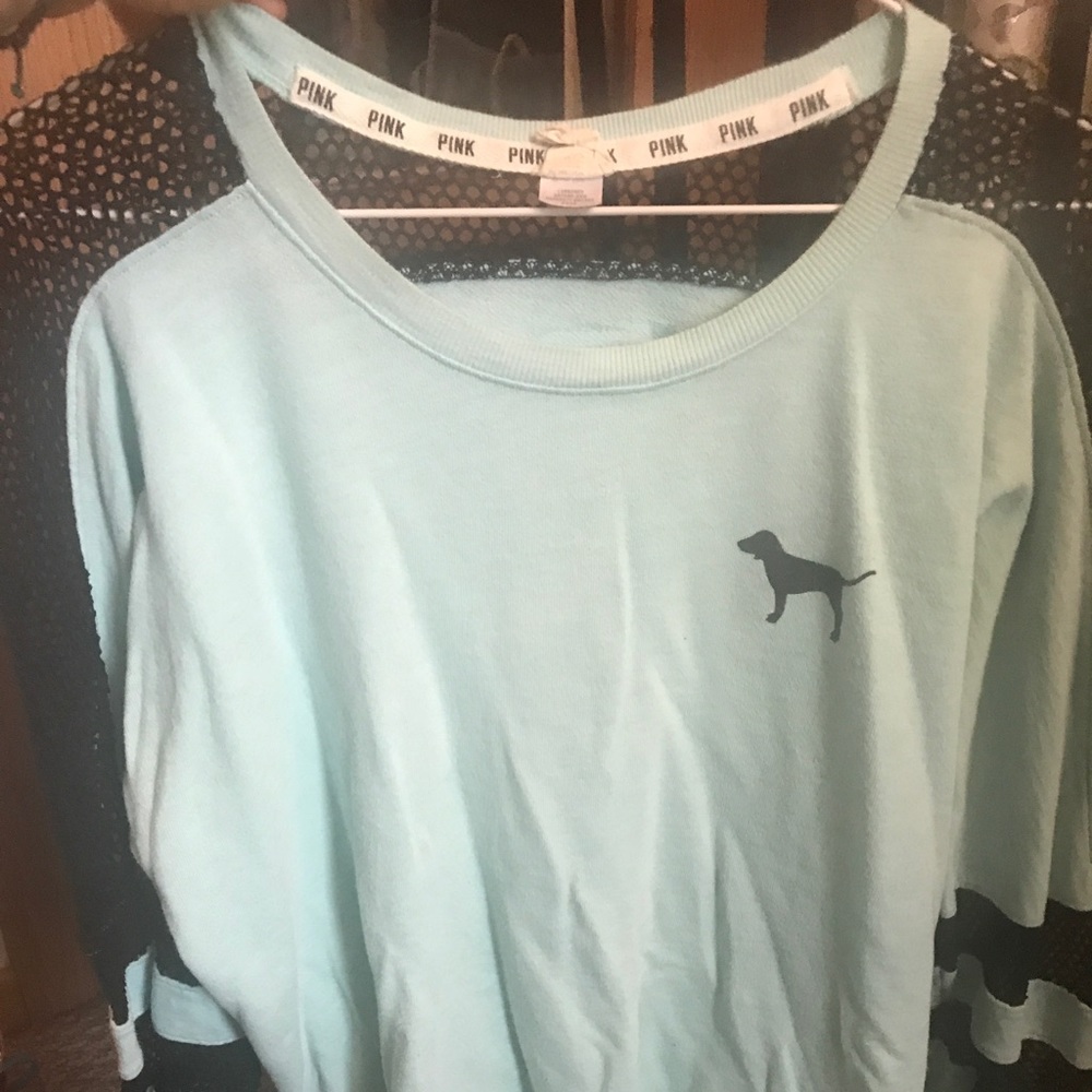 PINK baby blue top